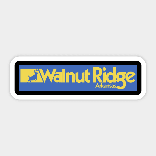 Walnut Ridge Yellow Logo Sticker by rt-shirts